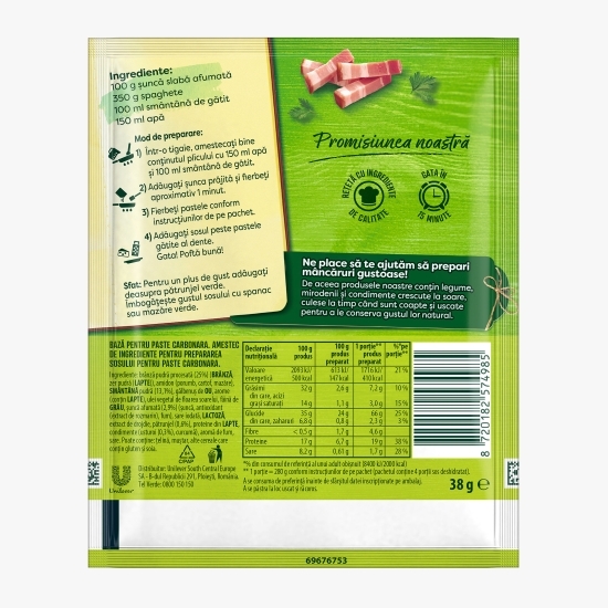 Fix bază pentru paste carbonara 38g