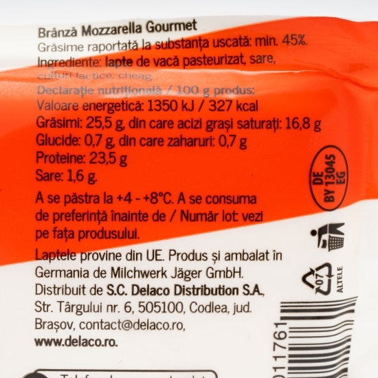 Mozzarella gourmet 750g