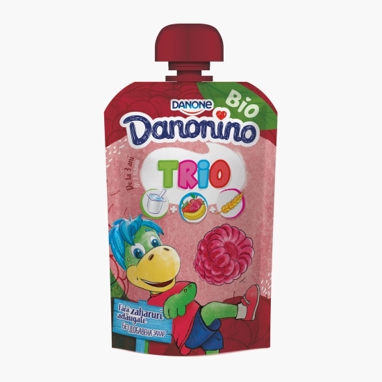 Iaurt cu piure de fructe eco, fără zahăr adăugat, 90g 