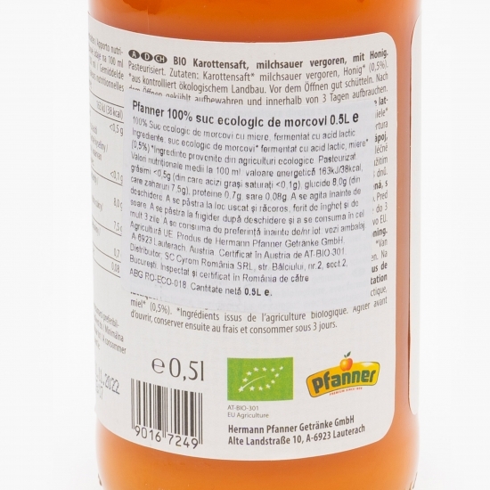 Suc ecologic de morcovi 0.5l
