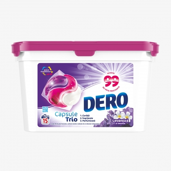 Detergent de rufe capsule Trio, 15 spălări