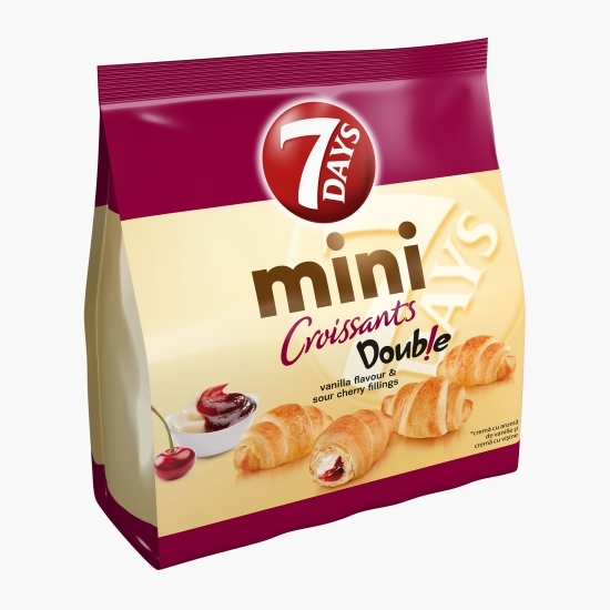 Mini Croissants Double cu cremă de vanilie și umplutură de vișine 185g