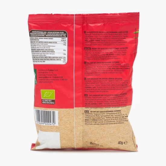 Chipsuri eco cu linte și rozmarin 40g