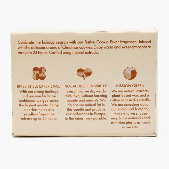 Lumânare parfumată în pahar - Cookie Fever