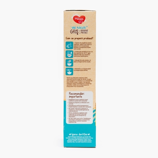 Cereale griș cu banane și piersici Vise plăcute de la 6 luni 250g