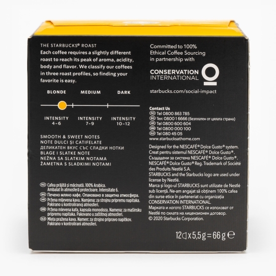 Capsule cafea, Blonde Espresso Roast, 12 băuturi, 66g