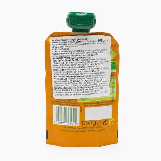 Gustare eco de măr, banană și morcov 100g