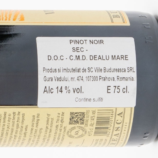 Vin roșu sec Pinot Noir, 14%, 0.75l