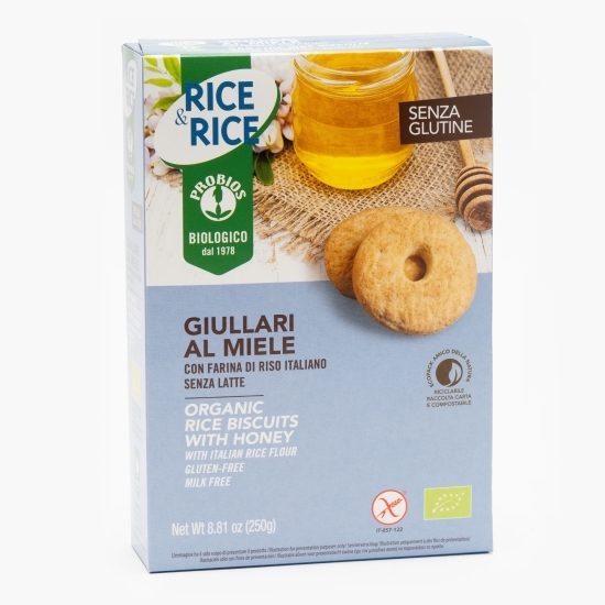 Biscuiți cu miere și făină de orez eco, fără gluten 250g