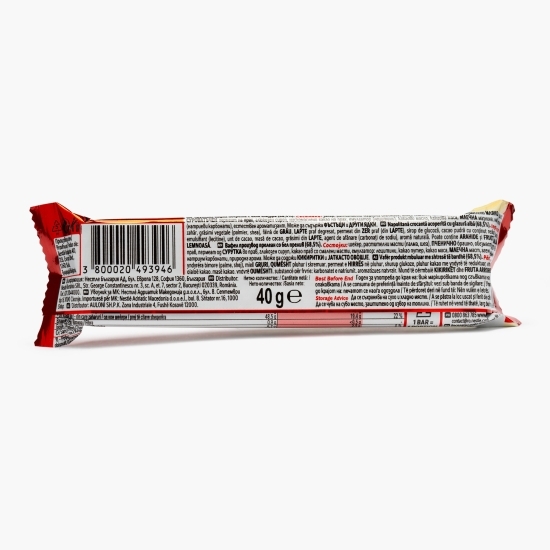Baton cu napolitană crocantă acoperită cu glazură albă Chunky White, 40g