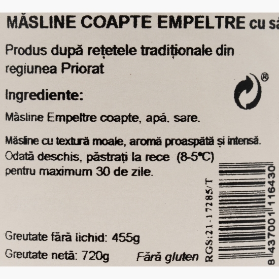 Măsline Empeltre coapte, 455g