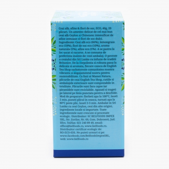 Ceai eco White Tea Blueberry and Elderflower 40g