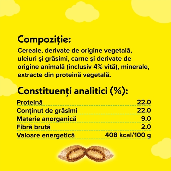 Recompense pentru pisici, 60g, cu vită ademenitoare 