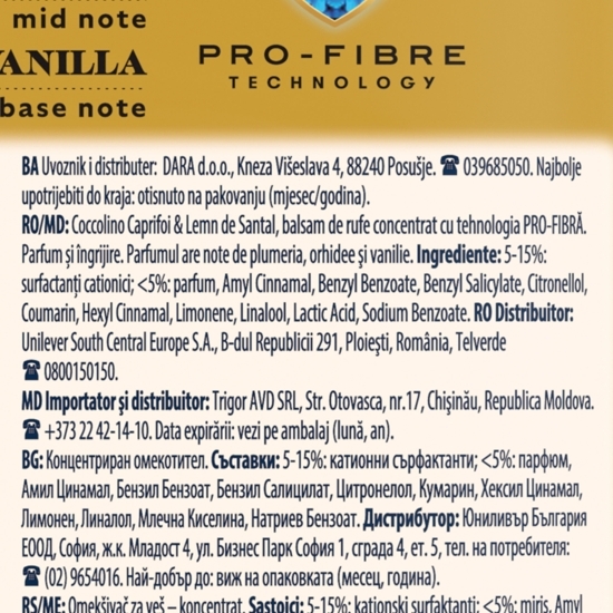 Balsam de rufe Honeysuckle & Sandalwood, 51 spălări, 1.275l