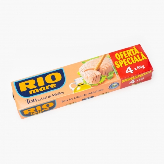 Ton în ulei de măsline 4x80g