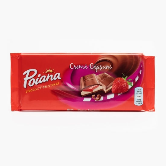 Ciocolată cu lapte cu cremă de căpșuni 90g
