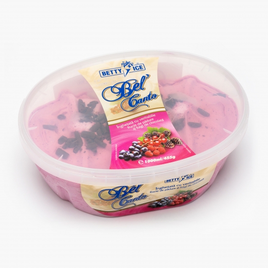 Înghețată cu fructe de pădure și fulgi de ciocolată 455g