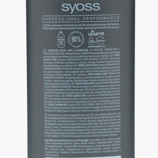 Șampon Clean&Cool pentru păr normal spre gras 440ml