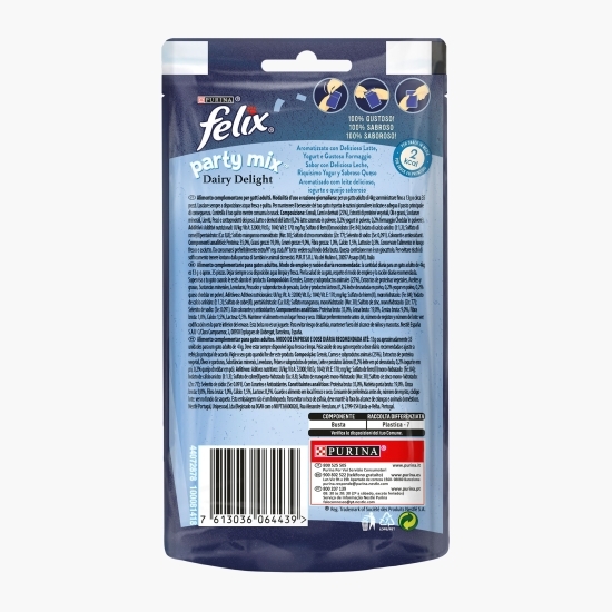 Recompensă pentru pisici Party Mix Dairy Delight, 60g