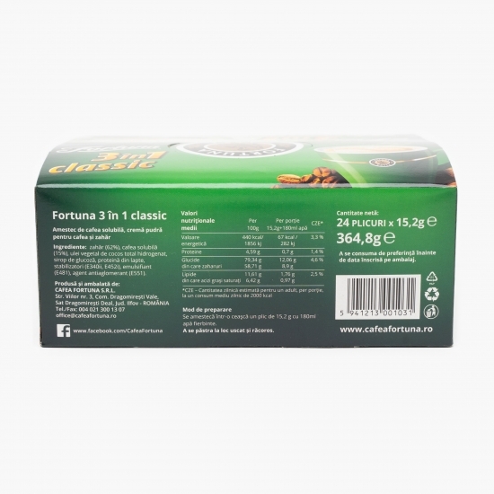 Classic 3în1  plicuri 24x15.2g, cafea instant