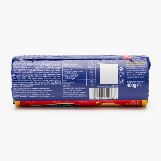 Biscuiți cu făină integrală de grâu 400g