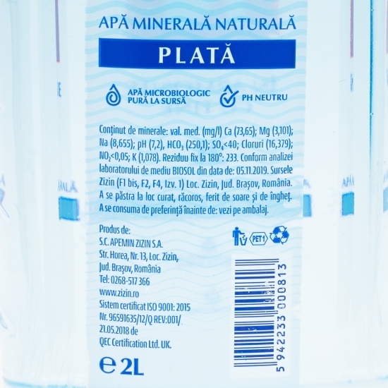 Apă minerală naturală plată 2l
