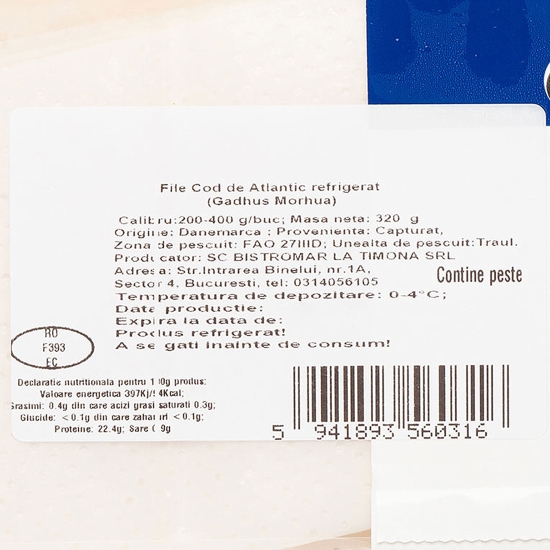 File de cod de Atlantic 320g