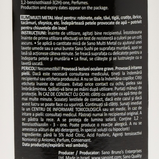 Soluție curățare suprafețe metalice 330ml