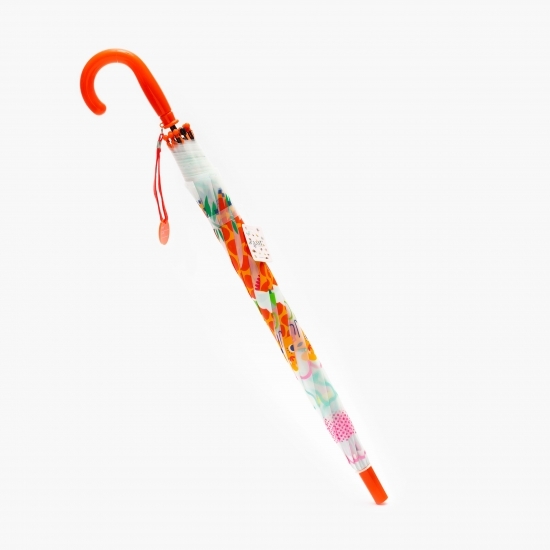 Umbrelă transparentă girafă, copii, 65cm