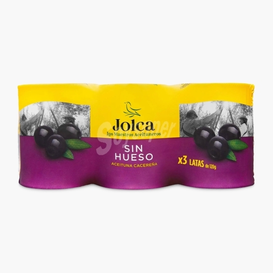 Măsline negre fără sâmburi 3x120g