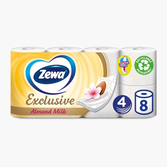 Hârtie igienică Exclusive Almond Milk 4 straturi, 8 role
