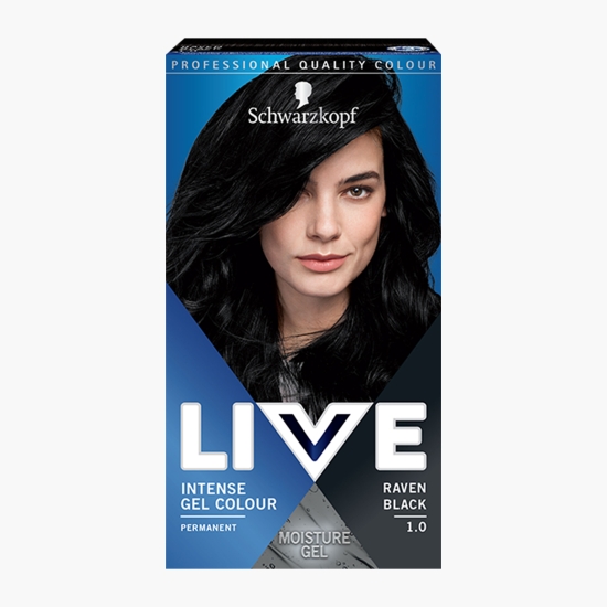 Vopsea de păr permanentă sub formă de gel 1.0 Raven black 142.5ml