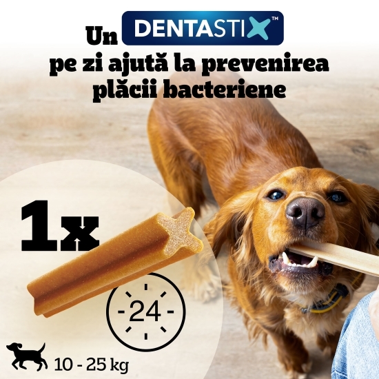 Batoane dentare pentru câini de talie medie, 5 buc, 128g, DentaStix 
