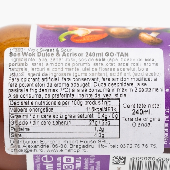 Sos Wok Dulce&Acrișor 240ml