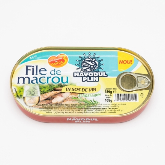File de macrou în sos de vin și rozmarin 180g