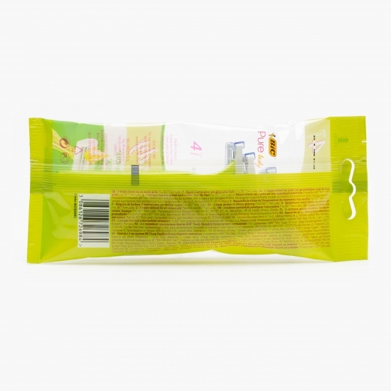 Aparat de ras pentru femei Pure Lady 3 lame, 4 buc