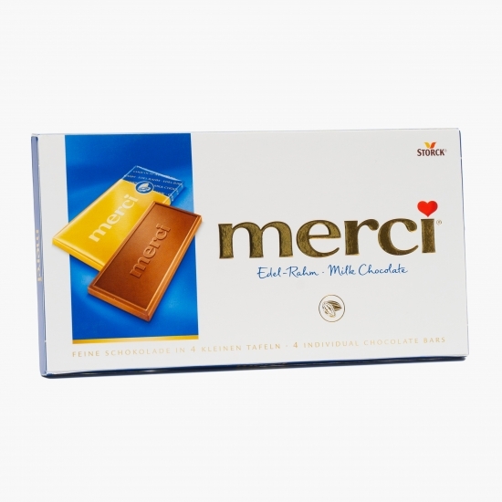Tablete de ciocolată cu lapte 100g, 4 buc