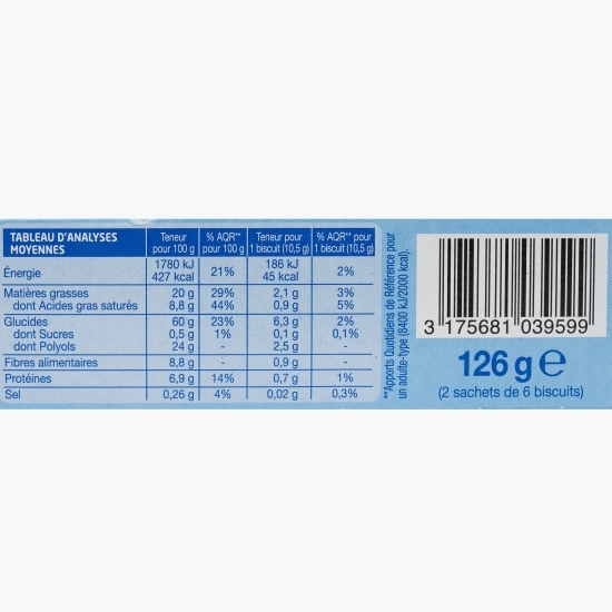 Biscuiți dietetici Cioco Light, fără zahăr adăugat 126g