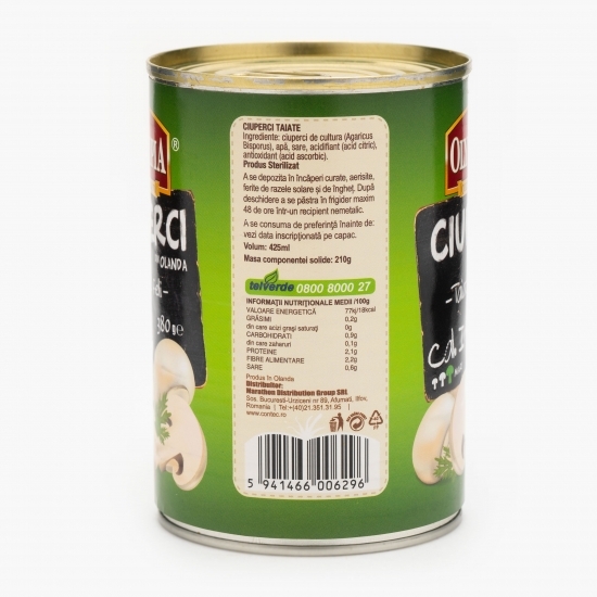 Ciuperci tăiate felii 380g