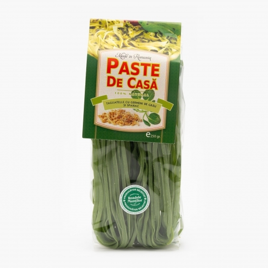 Paste de casă Tagliatelle cu germeni de grâu și spanac 250g