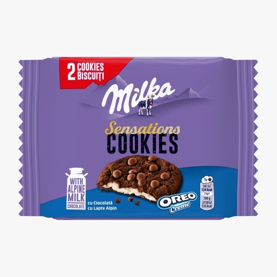 Biscuiți cacao umpluți cu cremă de lapte Sensations Cookies Oreo 52g