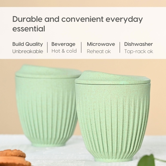 Cană retro cu capac Celeste Green 250ml