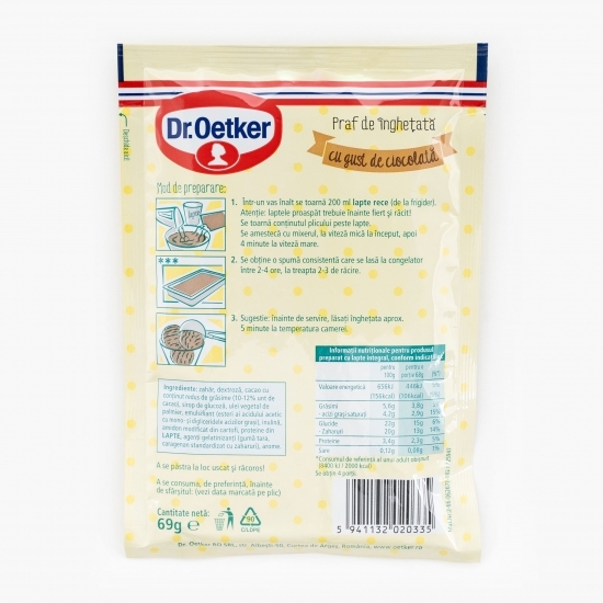 Praf de înghețată My Ice Cream cu gust de ciocolată 69g 