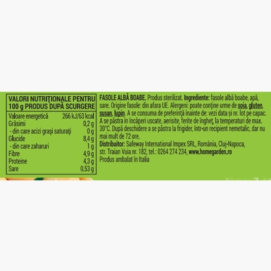 Fasole albă 400g