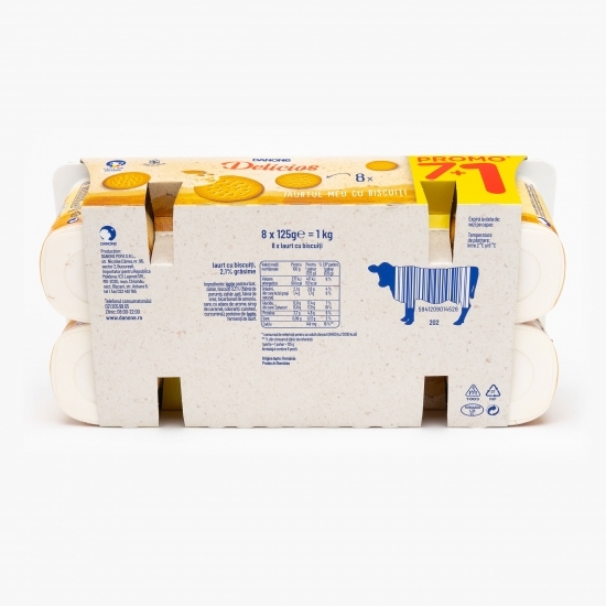 Iaurt cu biscuiți 8x125g