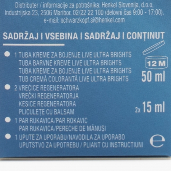 Vopsea de păr semi-permanentă Ultra Brights 096 Turquoise temptation 80ml