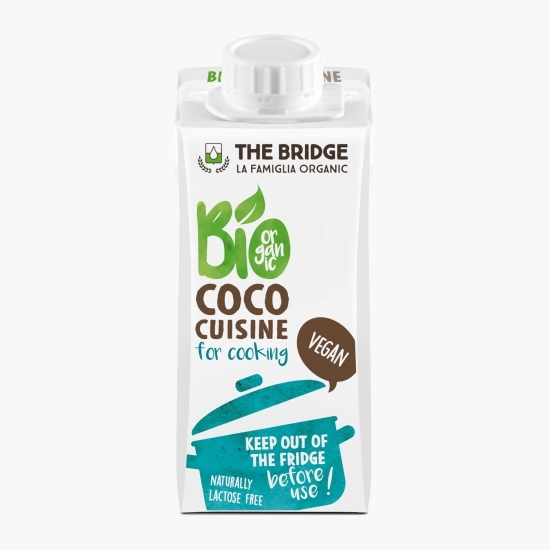 Cremă ecologică vegetală din cocos pentru gătit, fără lactoză, 0.2l