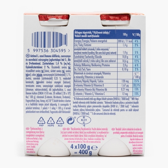 Iaurt cu cireșe și vitamina C 4x100g