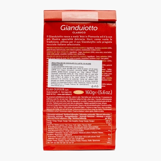 Praline de ciocolată cu lapte cu alune Gianduiotto 160g