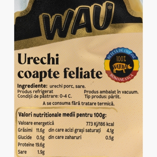 Urechi de porc coapte, feliate 150g